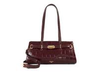 Depend Leather Shoulder Bag Burgundy Croc Print view