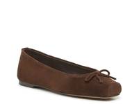 Eleve Ballet Flat Brown Suede view