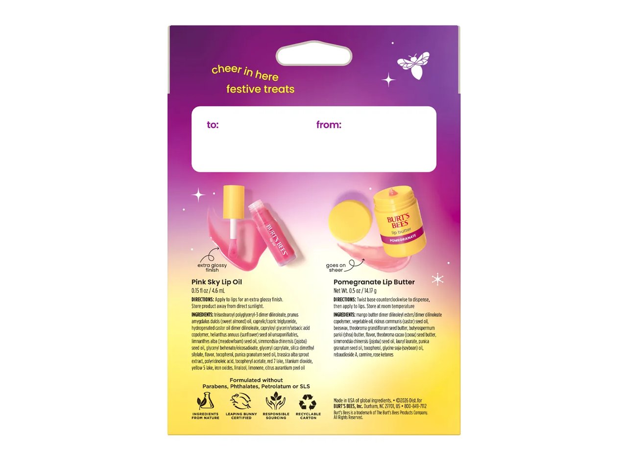 Festive Treats Lip Butter & Lip Oil Gift Set - 2 Pack