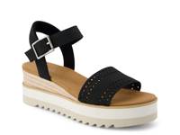 Diana Espadrille Wedge Sandal Black view