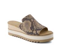 Diana Mule Espadrille Wedge Sandal Taupe/Black Snake Print view