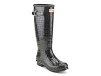 Original Tall Rain Boot - Women's Black Croc Print view
