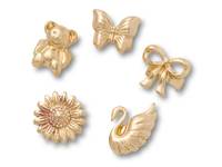 Miami Charms Gold Icons Jibbitz Set - 5 Pack Gold view