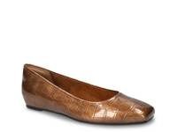 Crescent Flat Bronze Metallic Croc Print view