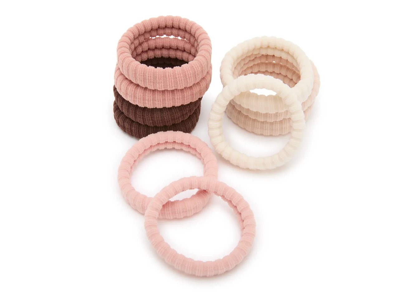 Ribbed Hair Tie Set - 10 Pack