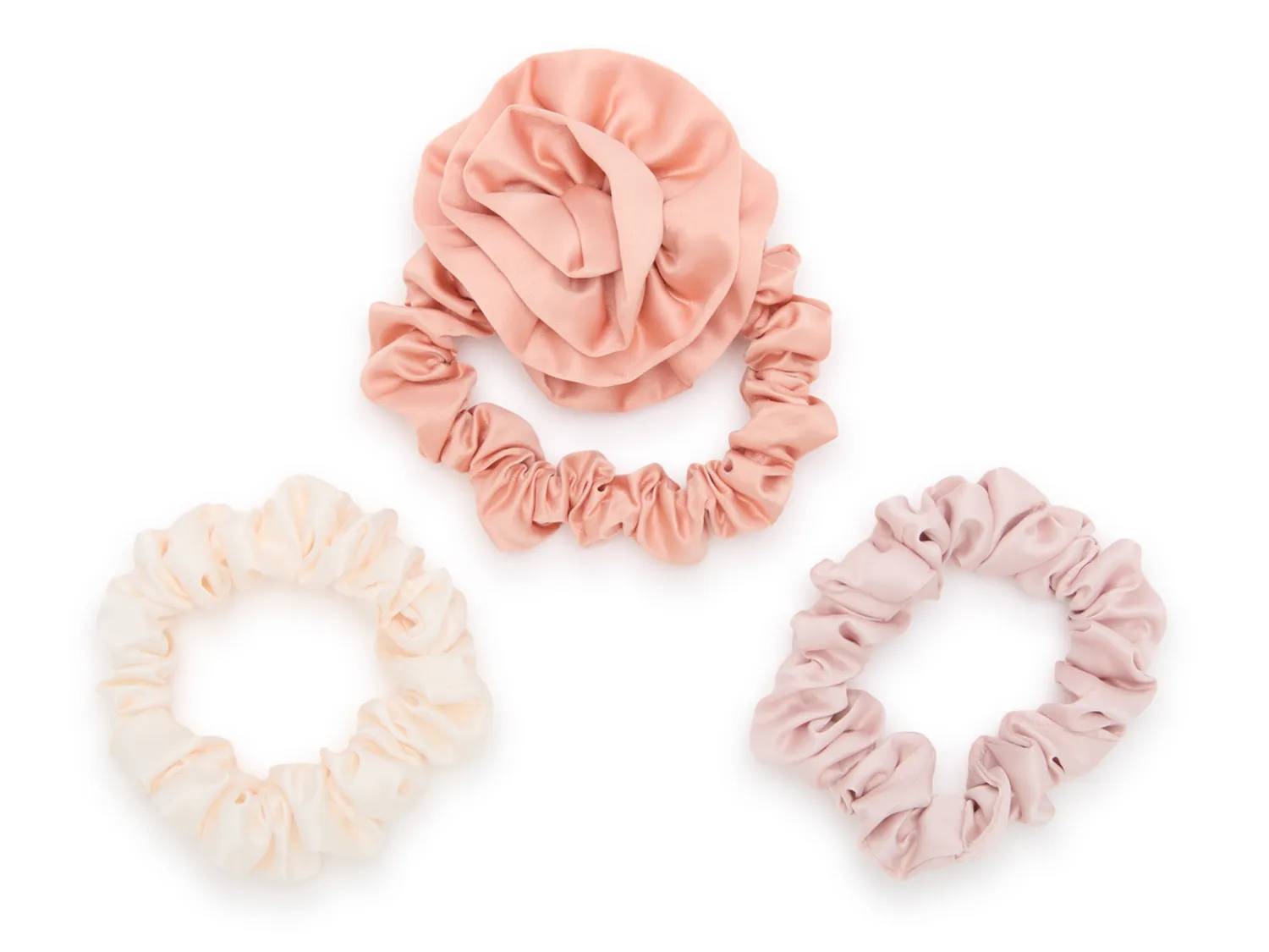 Rosette Satin Scrunchie Set - 3 Pack