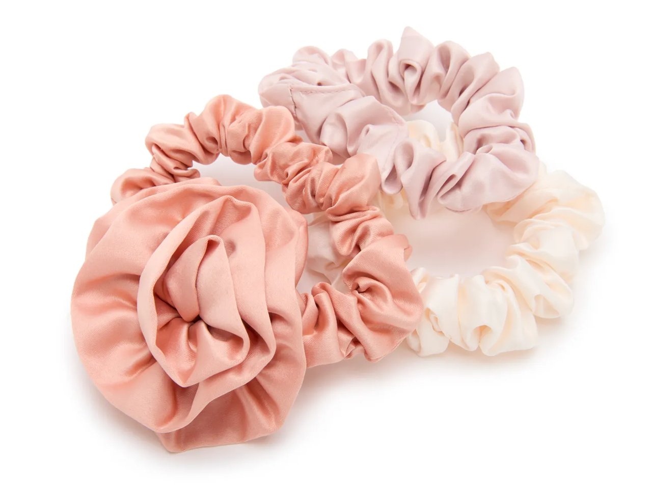 Rosette Satin Scrunchie Set - 3 Pack