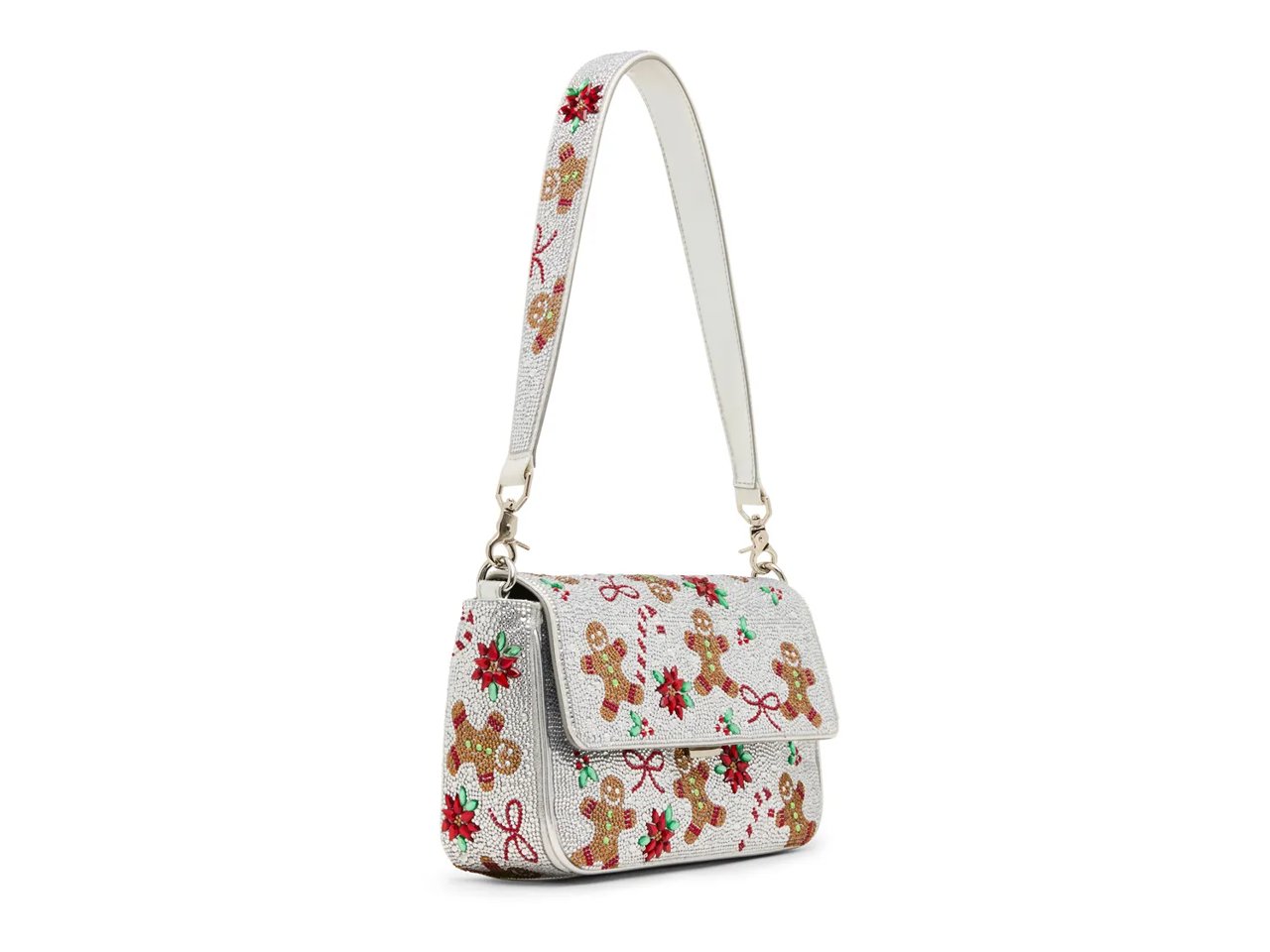 Rhinestone Flap Shoulder Bag
