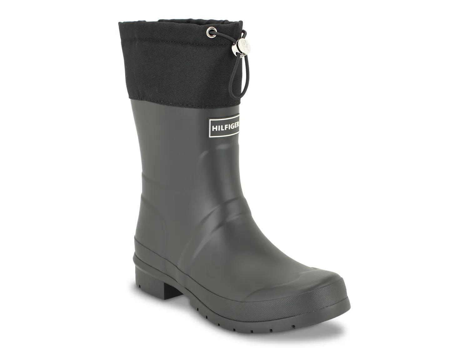 Tommy Hilfiger Dryzzle Rain Bootie | Women's | Black | Size 5 | Boots