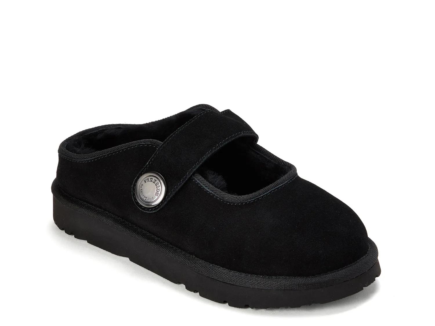 Fireside By Dearfoams Coin Mary Jane Slipper In Black
