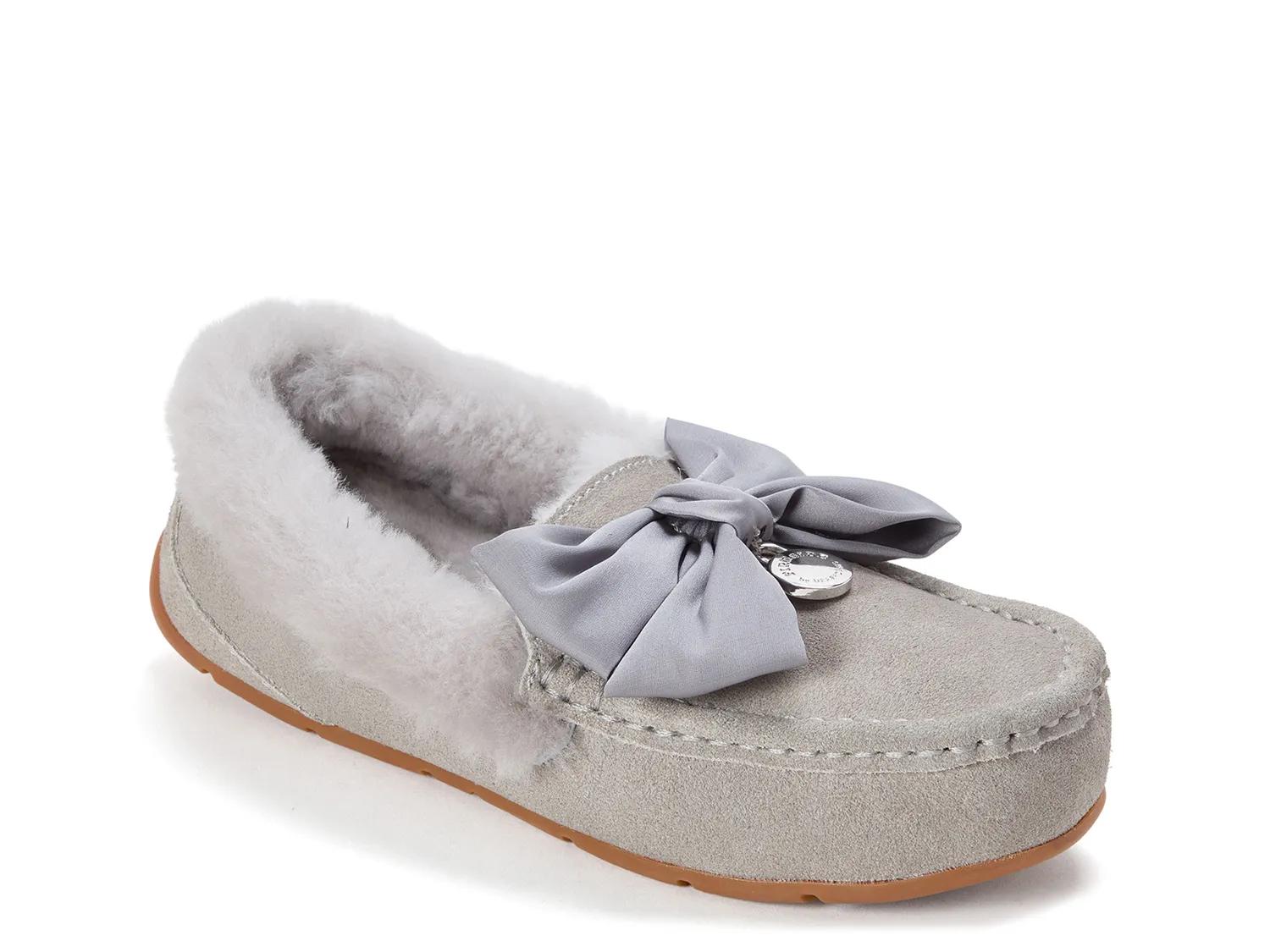 Fireside By Dearfoams Mel Dream Bow Slipper In Gray