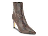 Chrysta Bootie Dark Brown Snake Print view