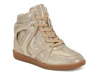 Kiara High-Top Wedge Sneaker Gold Metallic view