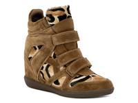 Tempest Wedge Sneaker Brown Leopard Print view
