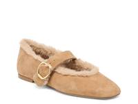 Mella Plush Mary Jane Flat Light Brown view