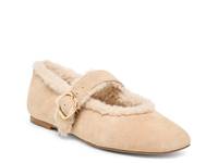 Mella Plush Mary Jane Flat Sand view