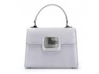 Flora Clutch Silver Metallic view