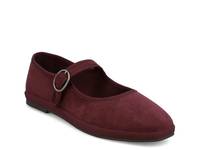 Miluna Mary Jane Flat Burgundy view