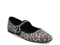 Miya Mary Jane Flat Brown Leopard Print view