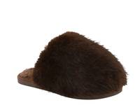 Cupcake Slide Slipper Women's Brown Faux Fur view