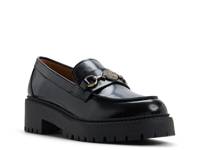Rosamund Platform Loafer Black Leather view