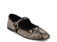Miya Mary Jane Flat Beige Snake Print Synthetic view