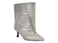 Hayek Bootie Silver Croc Print view