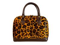Olivia Dome Satchel Brown Leopard Print view