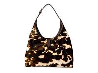Safari Hobo Bag Brown Cow Print view