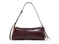 Hillarieex Shoulder Bag Bordeaux Croc Print view