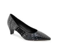 Mandy Pump Black Croc Print view