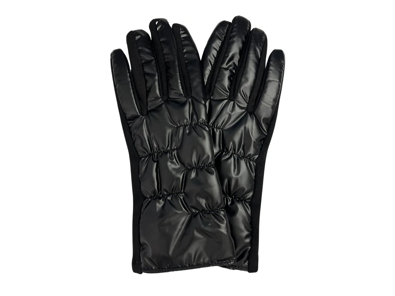 Faux Suede Palm Puffer Gloves