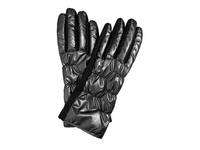 Faux Suede Palm Puffer Gloves Grey view