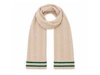 Knit Varsity Scarf White/Green view