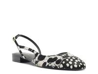Lori Flat Black/White Calf Hair view