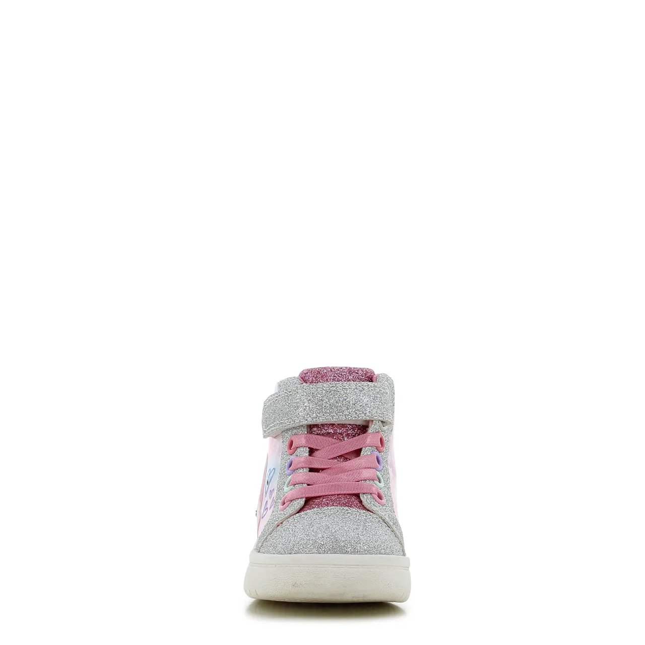 Toddler Girls' Rainbow Heart Light-up Hi Top Sneaker