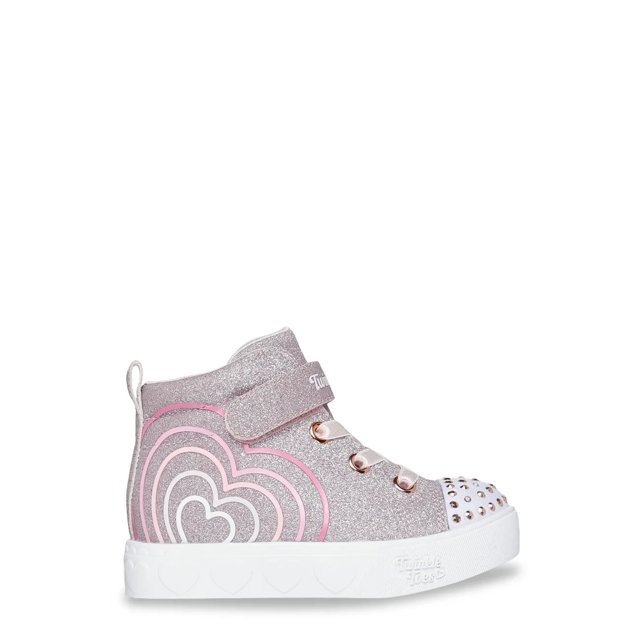 Toddler Girls' Twinkle Toes: Heart Blast Shimmer High-Top Sneaker