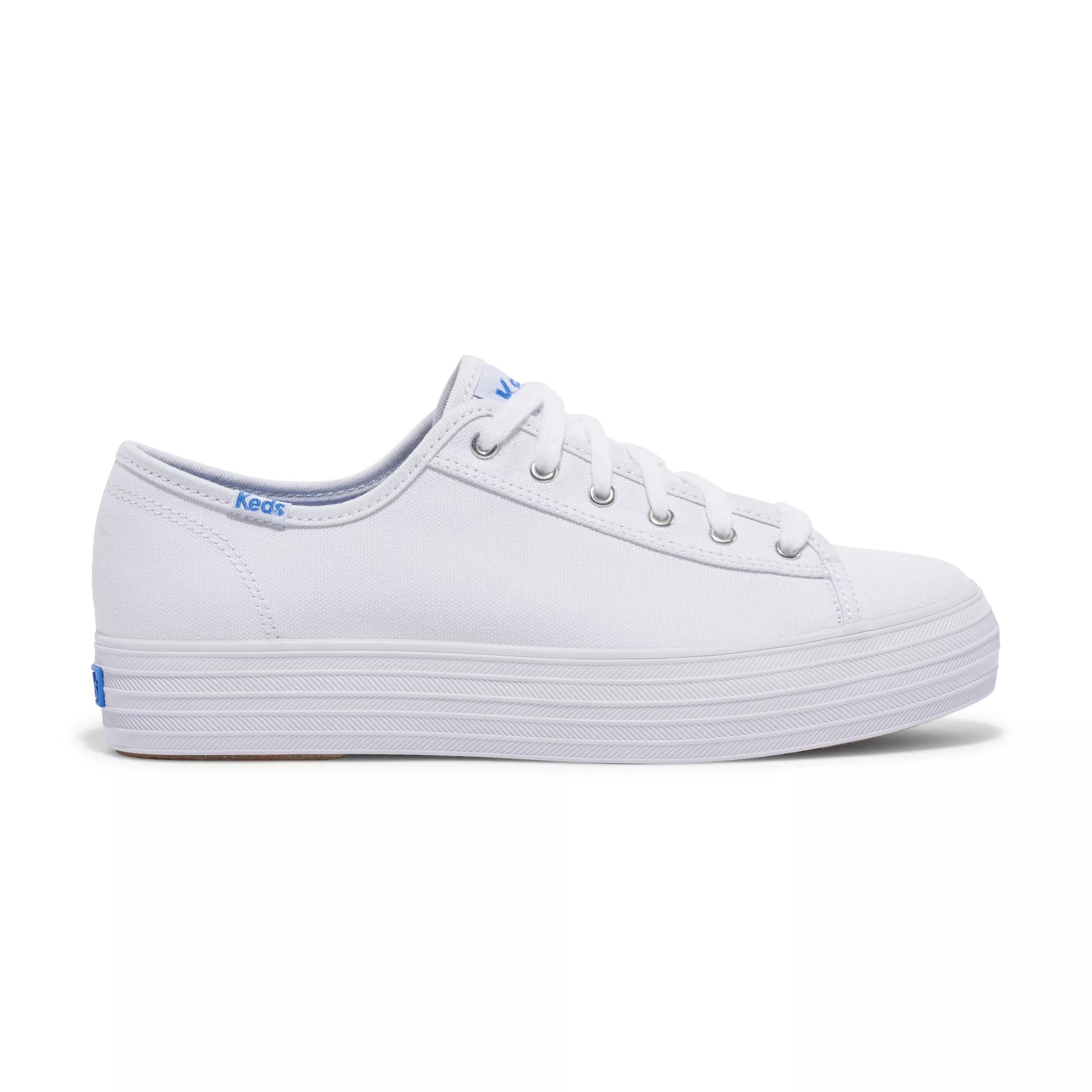 Keds Women's White Triple Kick Canvas Lace Up | KEDS