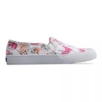 Double Decker Canvas Watercolor Floral Print Slip On White/Pink view