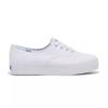 The Platform Canvas Lace Up White view