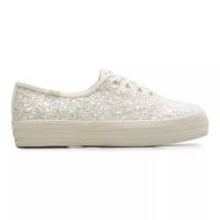 The Platform Glitter Celebration Lace Up Cream Glitter view