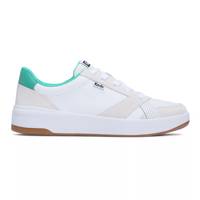 The Court Leather Lace Up White/Green view