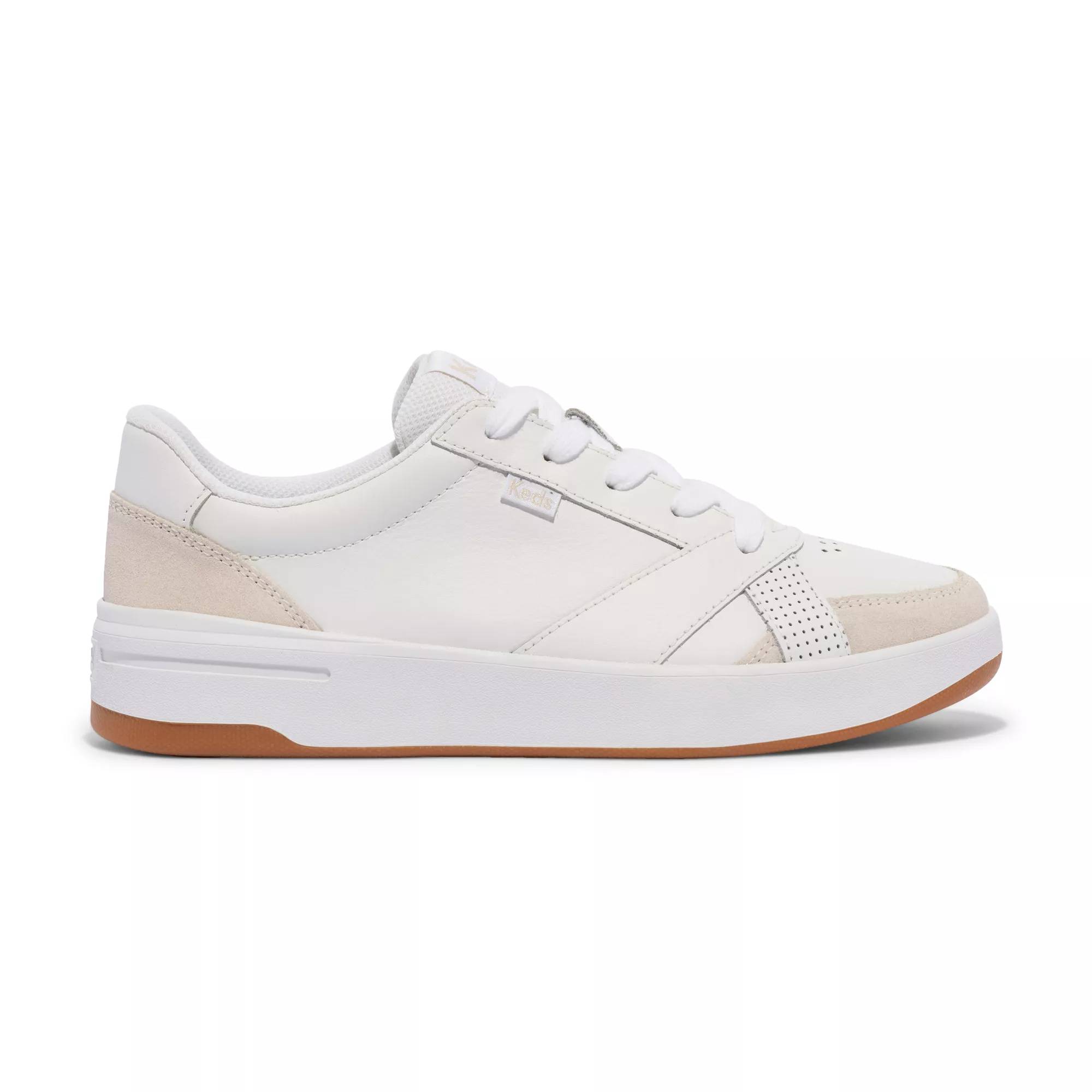 The Court Leather Lace Up White/Gum view
