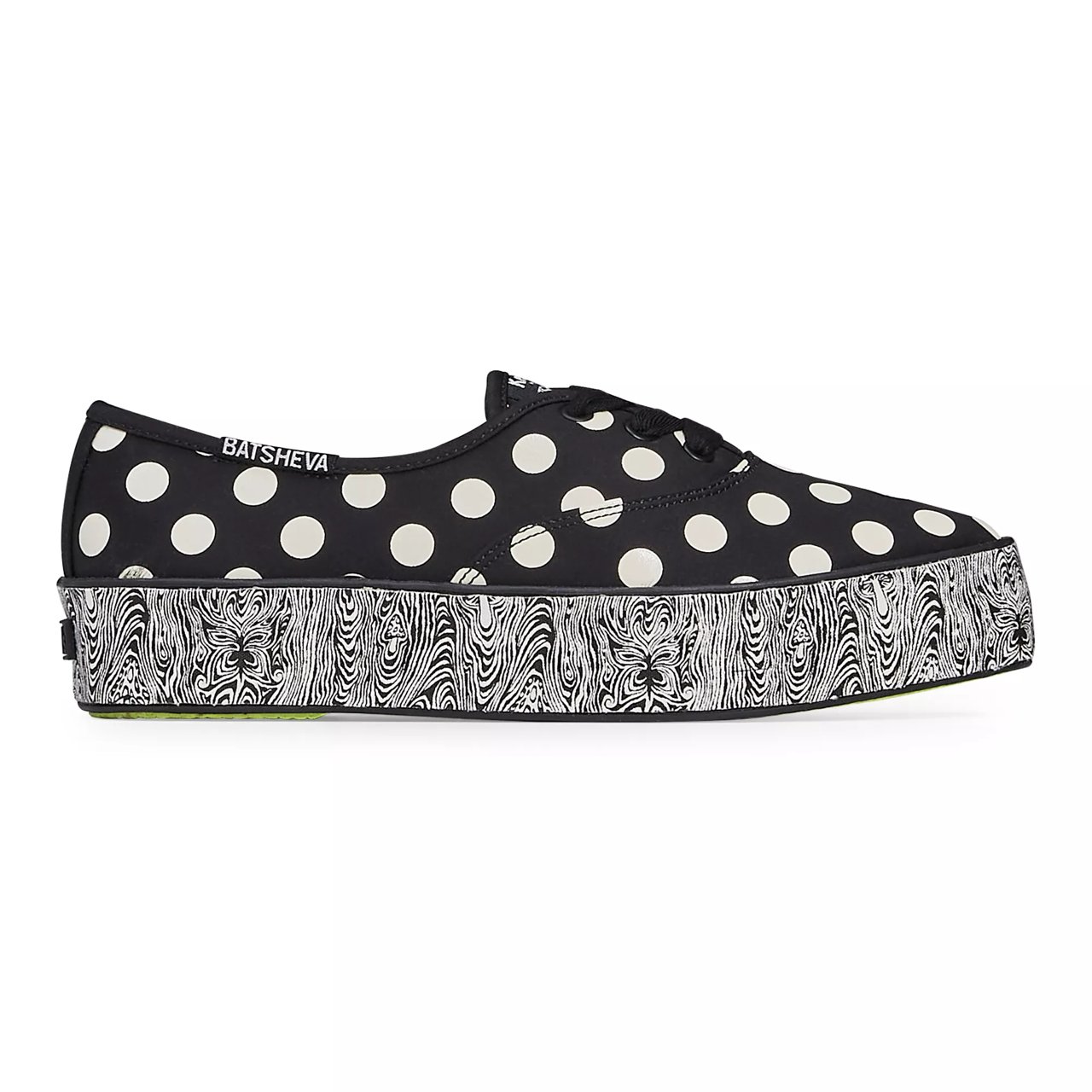 x Batsheva Point Polka Dot Lace Up