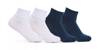 Kids 4 Pk Half Cushion Turn Cuff Socks White view
