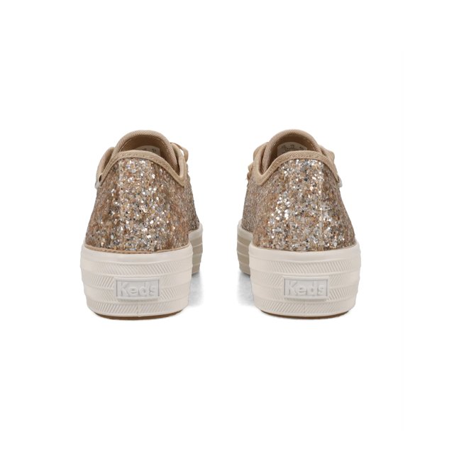 Keds Big Kids Triple Up Glitter Celebrations Lace Up - Free