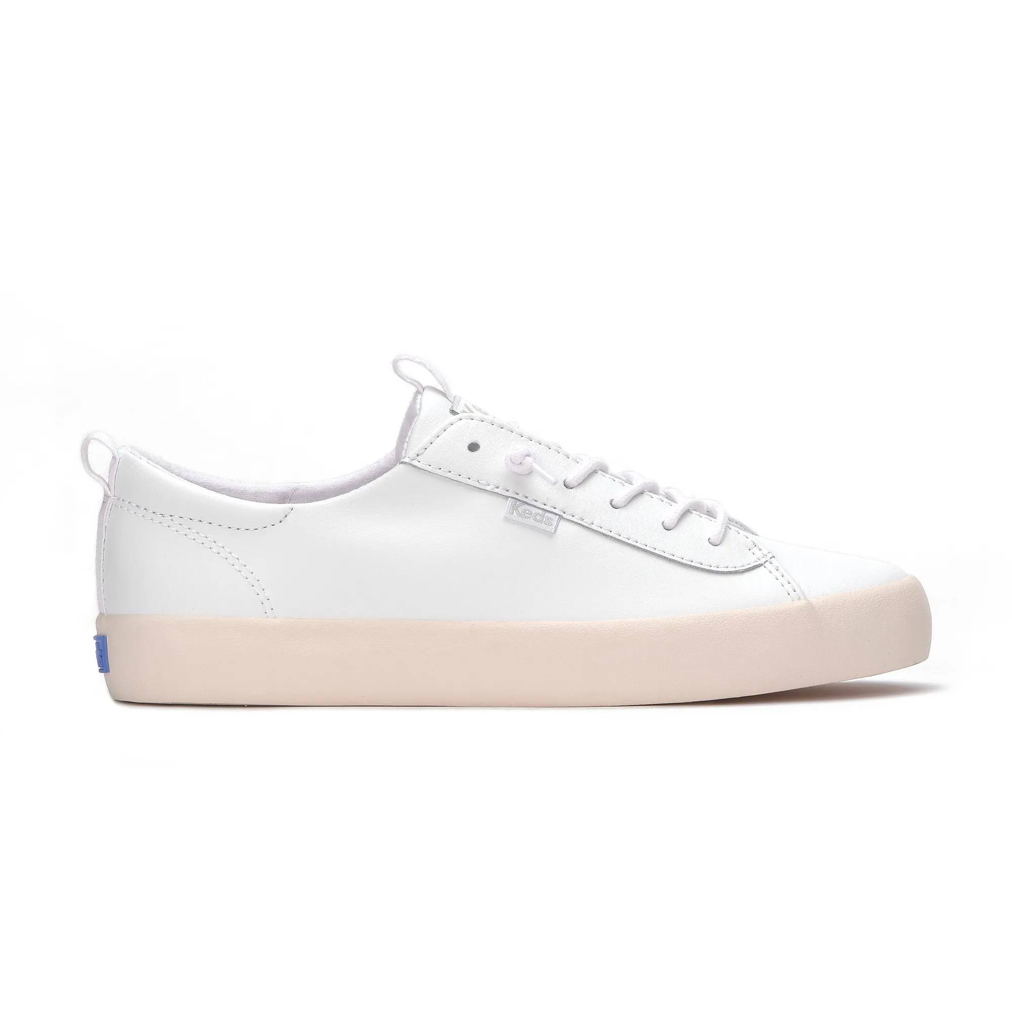 Kickback Leather Pop Foxing Slip On White/Pink view