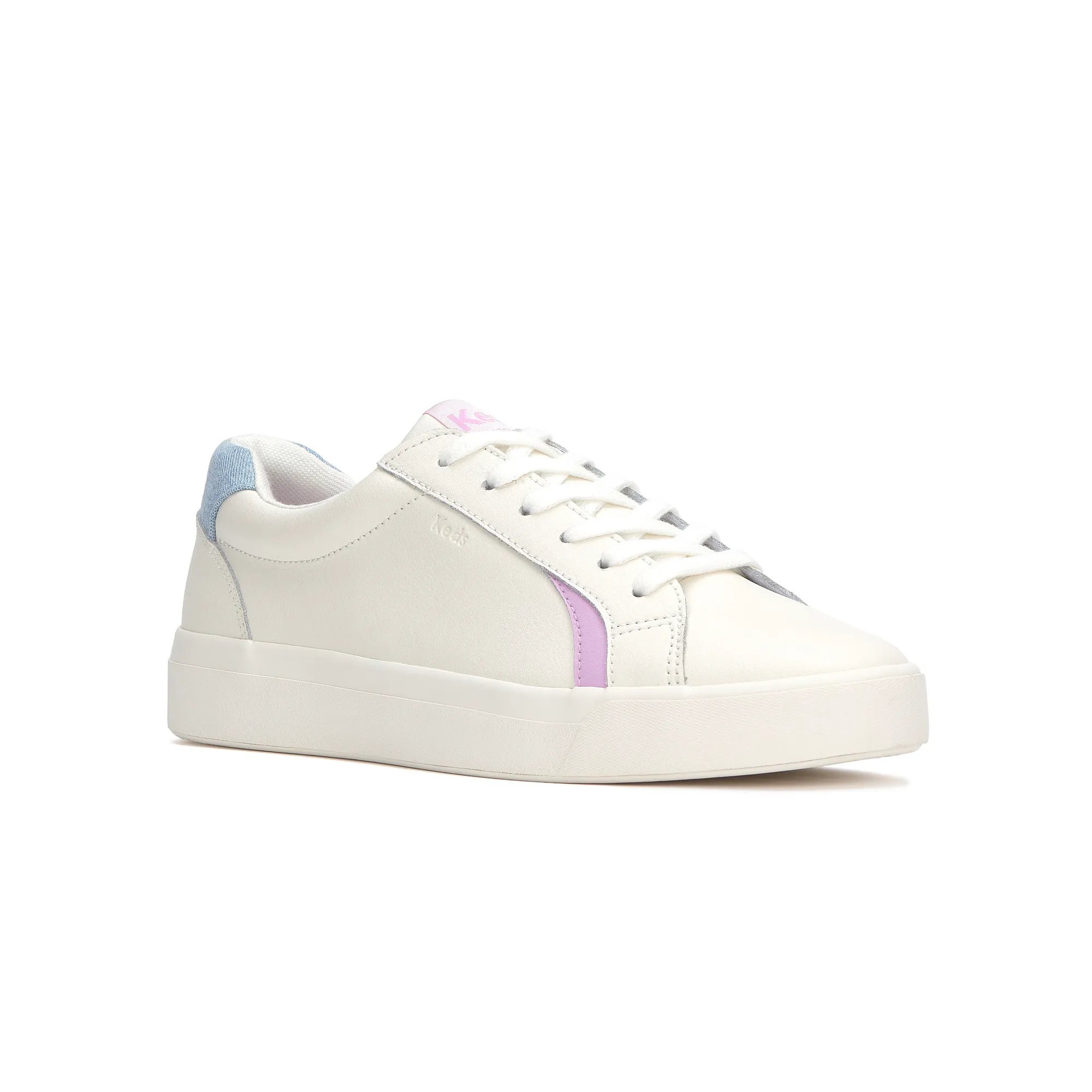 Pursuit Leather Denim Heel Lace Up