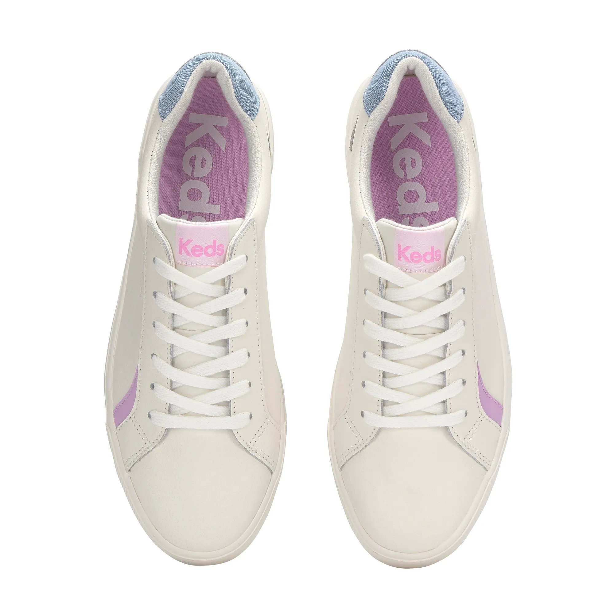 Pursuit Leather Denim Heel Lace Up