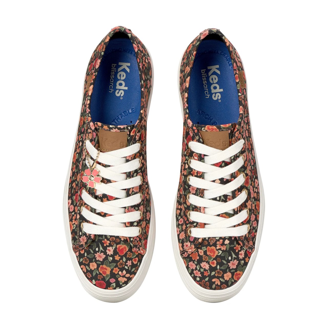 Triple Up Ditsy Rose Canvas Charm Lace-Up